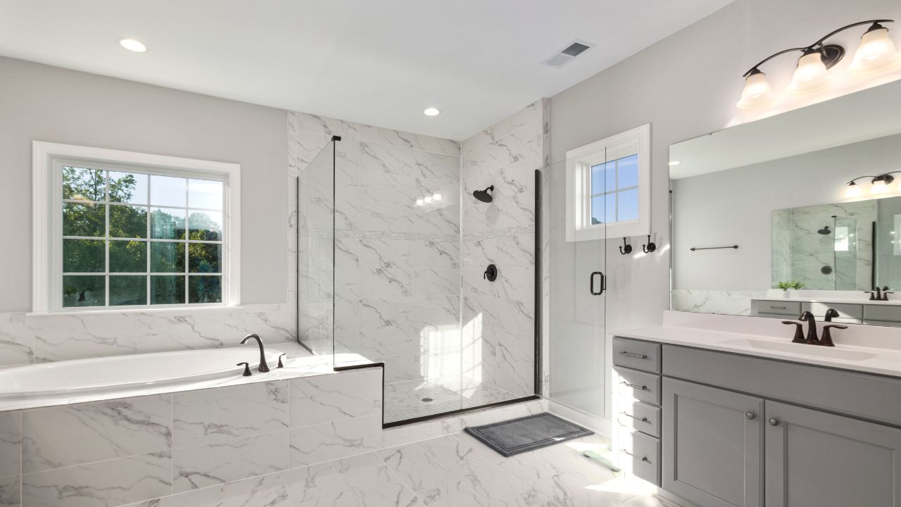 bathroom fixtures installed