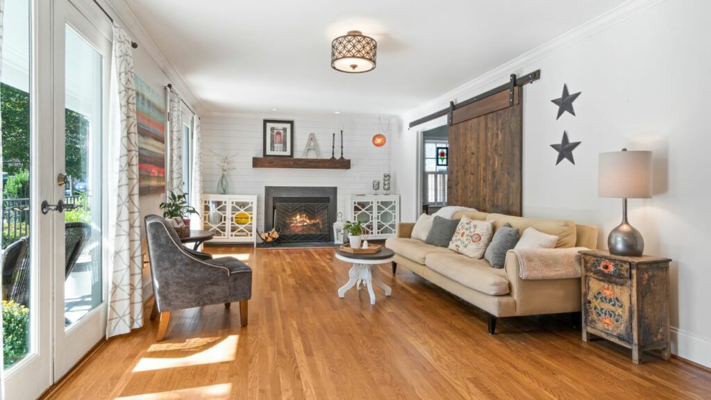 custom living room with beautiful design