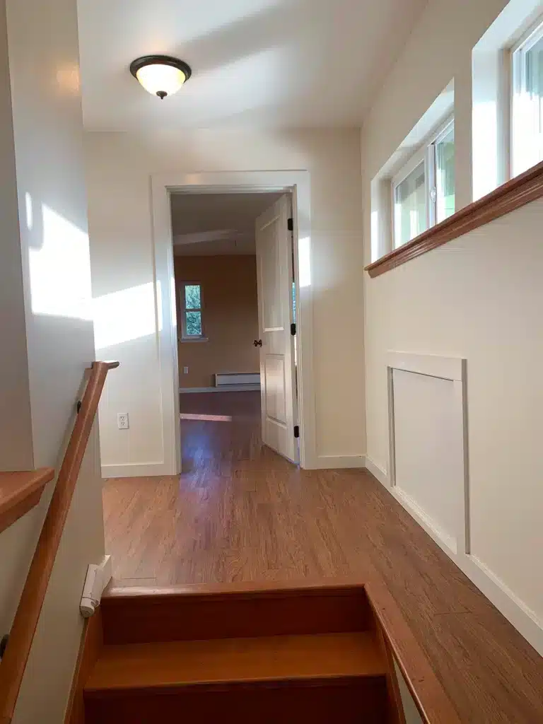 Hallway remodel with new flooring in McMinnville