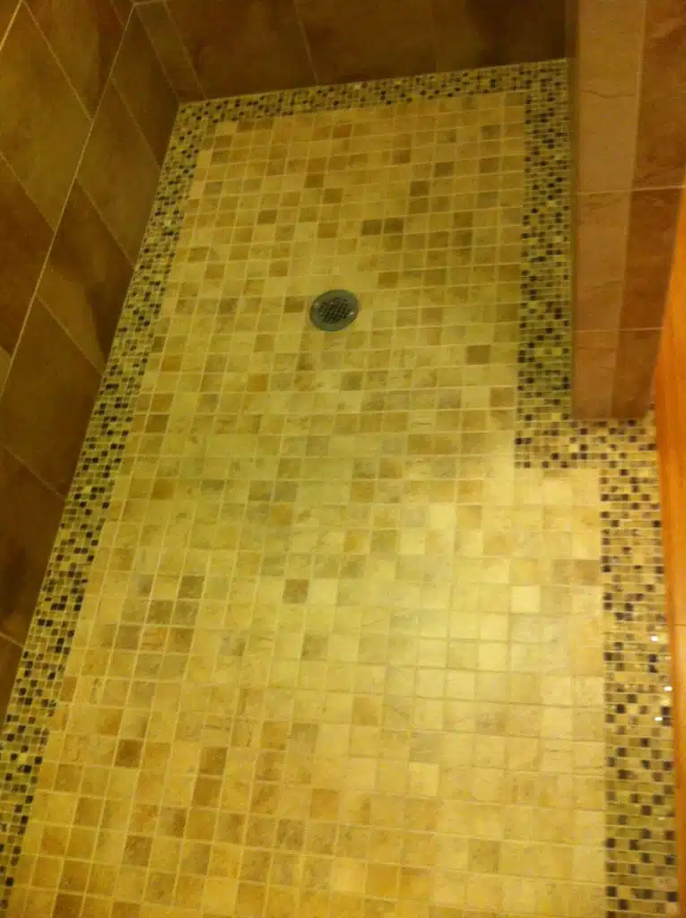 Exposed interior floor section prior to upgrading finishes